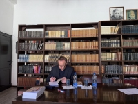 Доктор Драган Ђокановић, у Народној библиотеци &quot;Бранко Ћопић&quot;, Чајниче - Република Српска