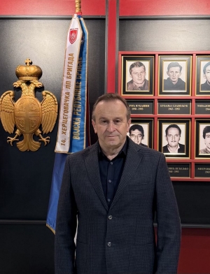 Доктор Драган Ђокановић, у Спомен соби погинулим припадницима Војске Републике Српске и Полиције Републике Српске,Рудо - Република Српска